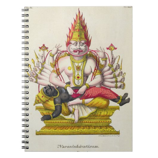 de Marlet (色のlitho)が刻むNarasimha ノートブック (正面)