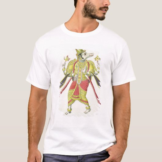 de Marlet (色のlitho)が刻むVaraha Tシャツ (正面)