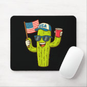 De mayo funny cool peace cactus us flag 4th of jul マウスパッド (マウス)