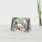 de Navidad con ardillas divertidas カード (正面)