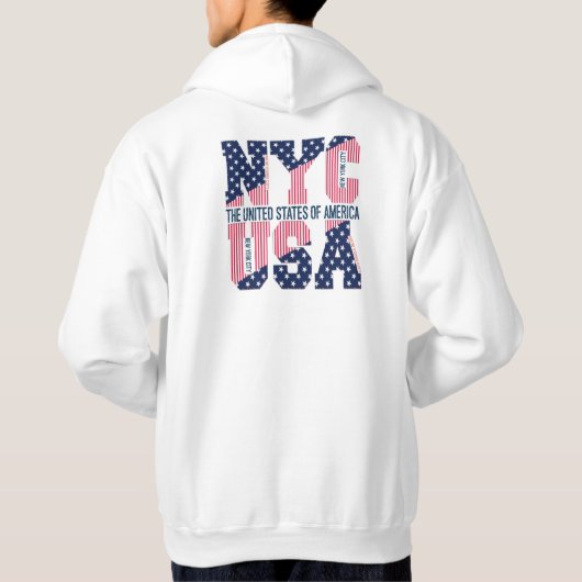 de Nueva York y U.S.A パーカ (裏面)