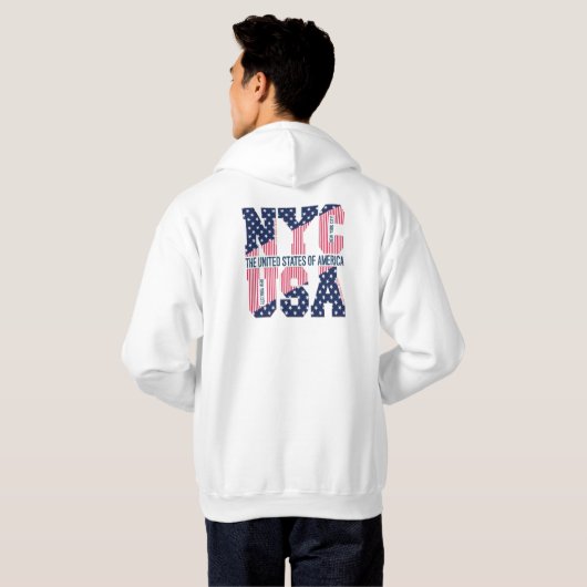 de Nueva York y U.S.A パーカ (裏面フル)