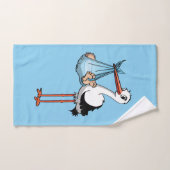 De ooievaar en de baby jongen. ハンドタオル (ハンドタオル)