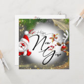 de papá Noel con brillo カード (正面/裏面インサイチュ)