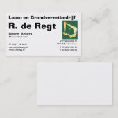 De Regt 名刺 (正面/裏面)