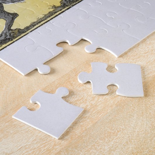 de Rostを表示するグリフィンの紋章が付いている海上旗 ジグソーパズル (側面)