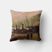 De Ruijterkade in Amsterdam by Vincent van ゴッホ クッション (裏面)