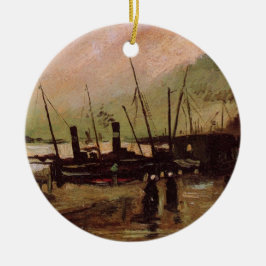 De Ruijterkade in Amsterdam by Vincent van ゴッホ セラミックオーナメント