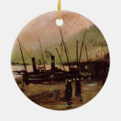 De Ruijterkade in Amsterdam by Vincent van ゴッホ セラミックオーナメント (裏面)