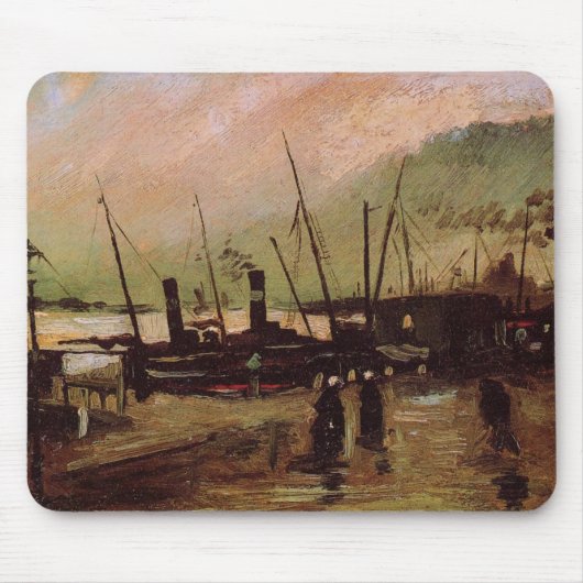 De Ruijterkade in Amsterdam by Vincent van Gogh マウスパッド (正面)