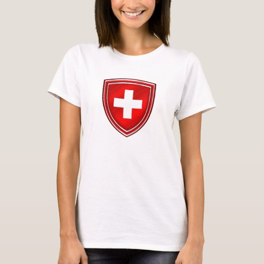 De Schweizのための二重盾のスイスの紋章 Tシャツ (正面)