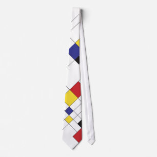 De Stijl Artのタイ ネクタイ