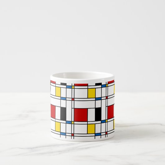 De Stijl Pattern エスプレッソカップ (正面)