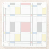 De Stijl Pattern ガラスコースター (裏面)