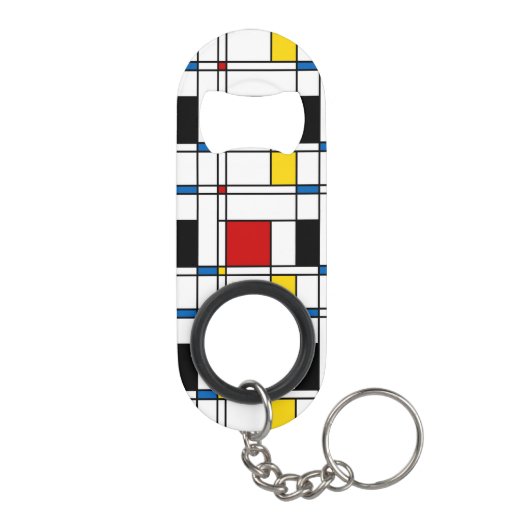 De Stijl Pattern キーホルダー栓抜き (裏面)