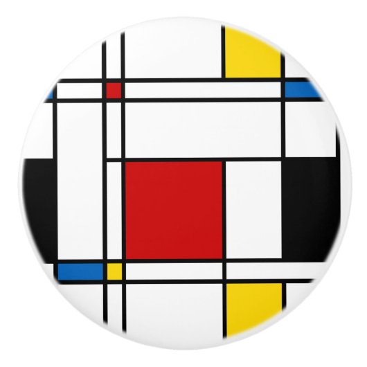 De Stijl Pattern セラミックノブ (正面)
