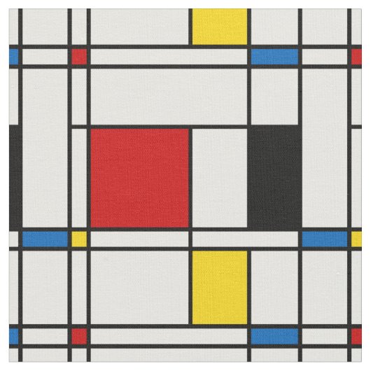 De Stijl Pattern ファブリック (クローズアップ)
