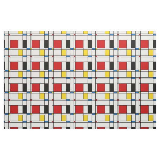 De Stijl Pattern ファブリック (ファットクウォーター)
