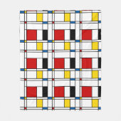 De Stijl Pattern フリースブランケット (正面)