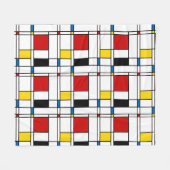 De Stijl Pattern フリースブランケット (正面(横))