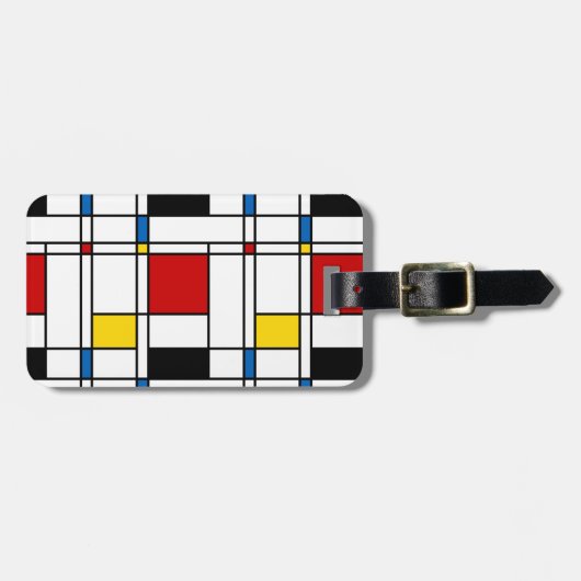 De Stijl Pattern ラゲッジタグ (正面横)