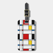 De Stijl Pattern ラゲッジタグ (正面縦)