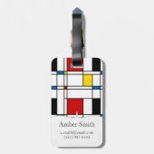 De Stijl Pattern ラゲッジタグ (裏面縦)