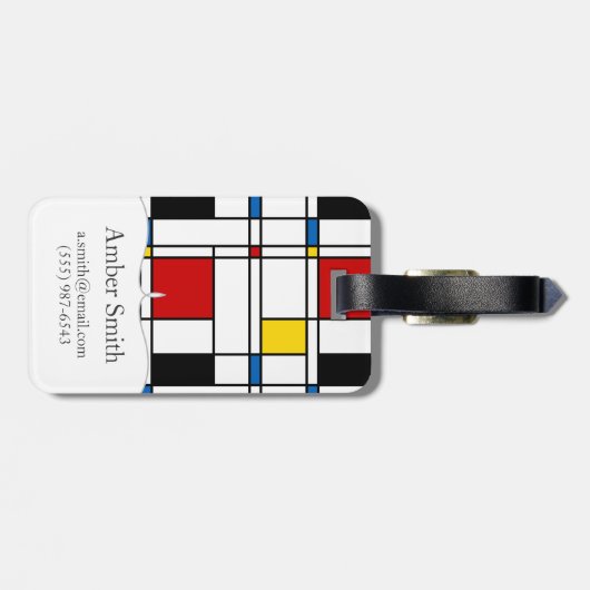 De Stijl Pattern ラゲッジタグ (裏面横)