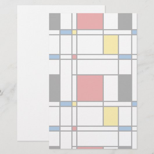 De Stijl Pattern 便箋 (正面/裏面)