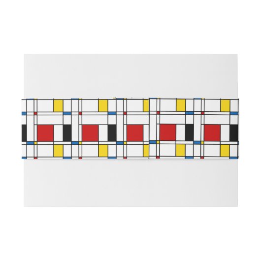 De Stijl Pattern 招待状ベリーバンド (裏面例)