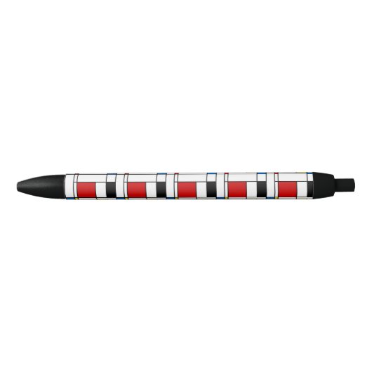 De Stijl Pattern 黒ボールペン (正面)