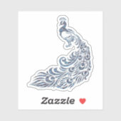 De Tail Blue Peacockへの注意 シール (シート)