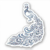 De Tail Blue Peacockへの注意 シール (正面)