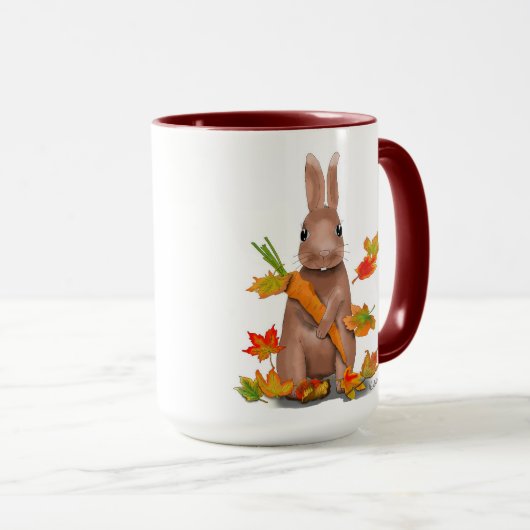 DE Tasse Hase im Herbst マグカップ (正面右)