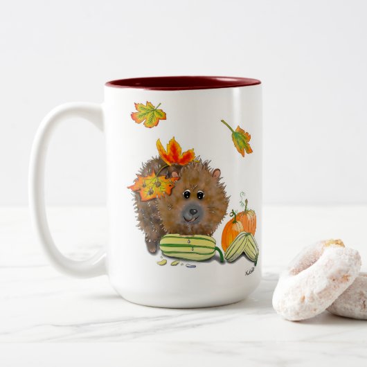 DE Tasse Herbst Igel ツートーンマグカップ (ドーナツ)
