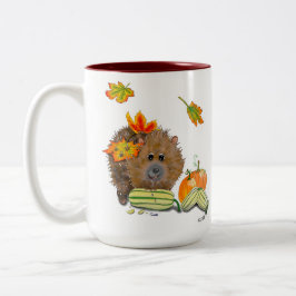 DE Tasse Herbst Igel ツートーンマグカップ