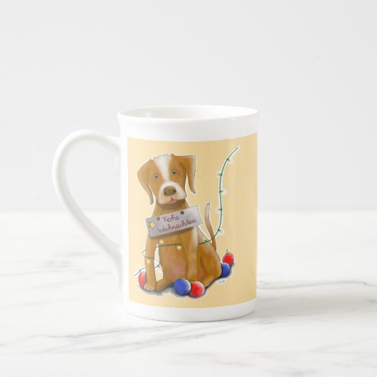 DE Tasse Hund ボーンチャイナマグカップ (左)