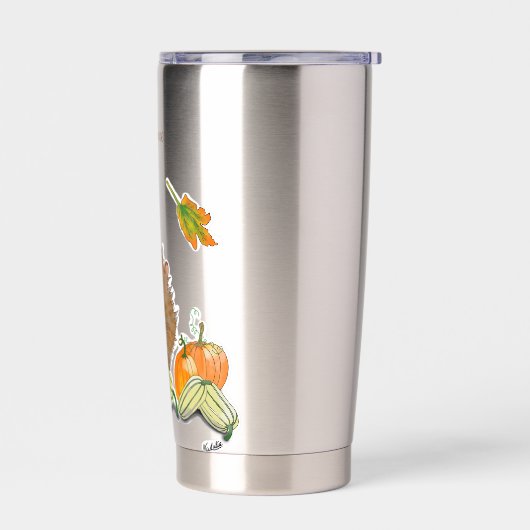 DE Thermobecher Herbst Igel 保温保冷タンブラー (左面)