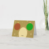de Voeux Dorée Boules de Noël Chic カード (裏面)