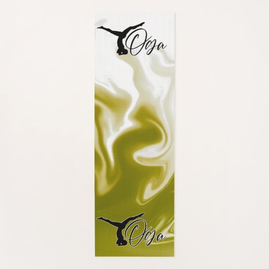 de yoga color mostaza remolino ヨガマット (正面)