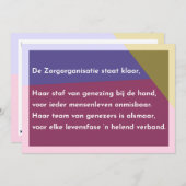 De Zorgorganisatie staat klaar サンキューカード (正面/裏面)