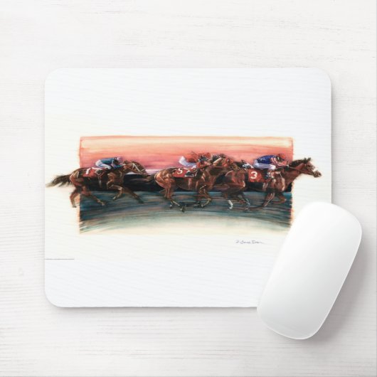 DEA25馬Race.tif マウスパッド (マウス)