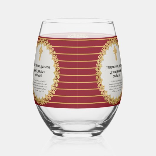 DEACON新出聖句ギフト記念 ステムなしワイングラス (右)