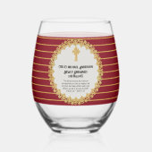 DEACON新出聖句ギフト記念 ステムなしワイングラス (左)