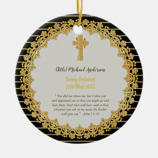 DEACON新出聖句ギフト記念 セラミックオーナメント (正面)