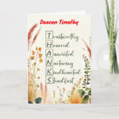 Deacon Clergy Appreciation Day Custom Name Thanks カード (正面)