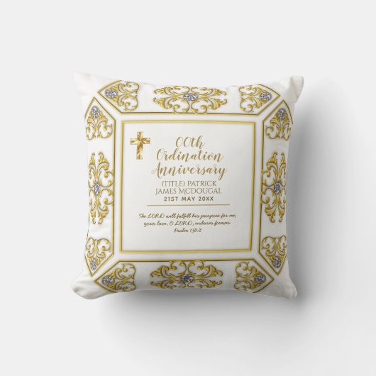 DEACON Ordination Anniversary ANY yrs -カスタム クッション (正面)