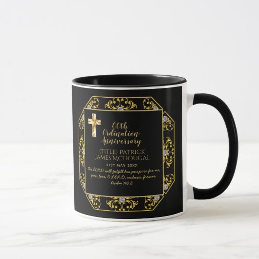 DEACON Ordination Anniversary ANY yrs - カスタムMug マグカップ (右)