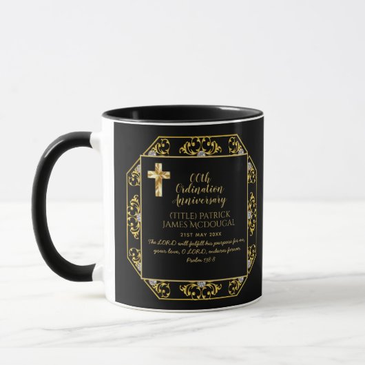 DEACON Ordination Anniversary ANY yrs - カスタムMug マグカップ (左)
