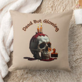 Dead But Glowing Halloween Throw Pillow クッション (ブランケット)
